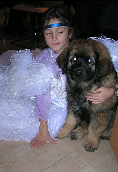 Eowyn0387.JPG - Eowyn mit 11 Wochen mit Vivien (wer ist hier die Prinzessin?)